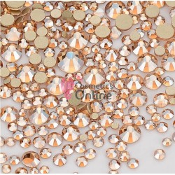 Strasuri din cristale pentru make-up, model Gold SM003 Light Peach